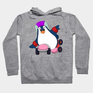 Penguin as Inline Skater with Inline Skates Hoodie